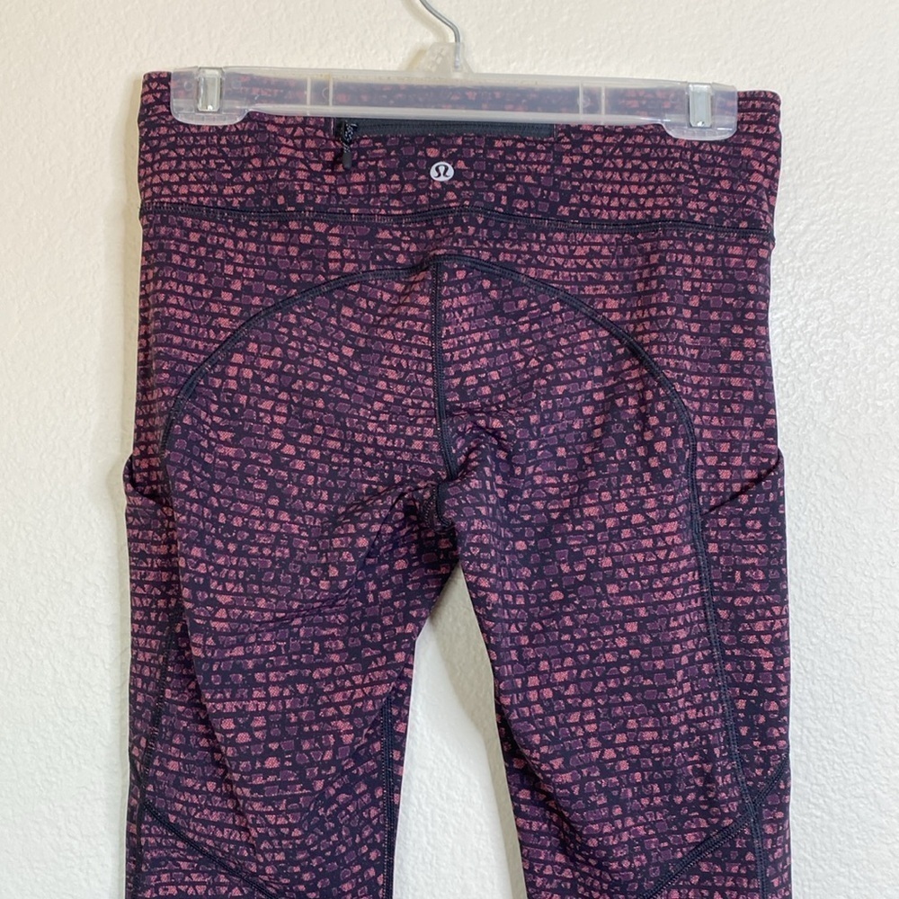 Lululemon speed tights women’s six 6 shatter weave dust coral EUC - Picture 5 of 6